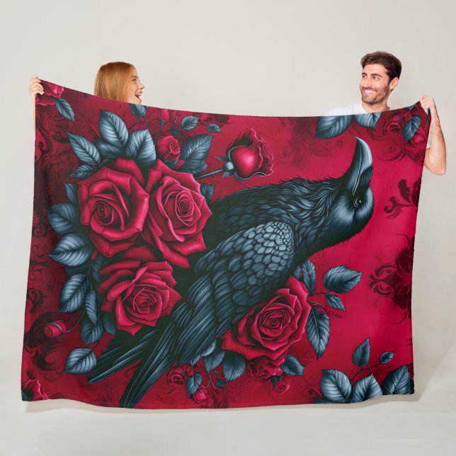 Couverture Polaire Chanson de corbeau 60x80 Blanche polaire (En situation)