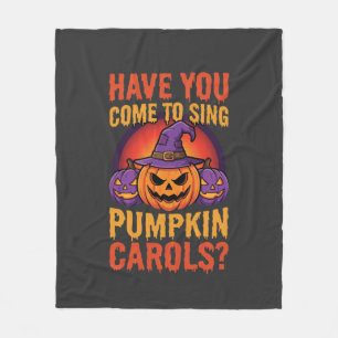 Couverture Polaire Chants de citrouille d'Halloween Chapeau de sorciè