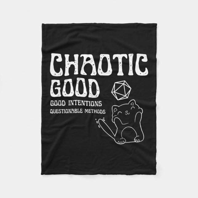 Couverture Polaire Chaotique Bon Chat Bonne Intentions doutable Ods (Devant)