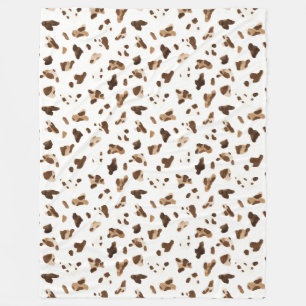 Couverture Polaire Chapeau de cowgirl marron blanc rose à nœud