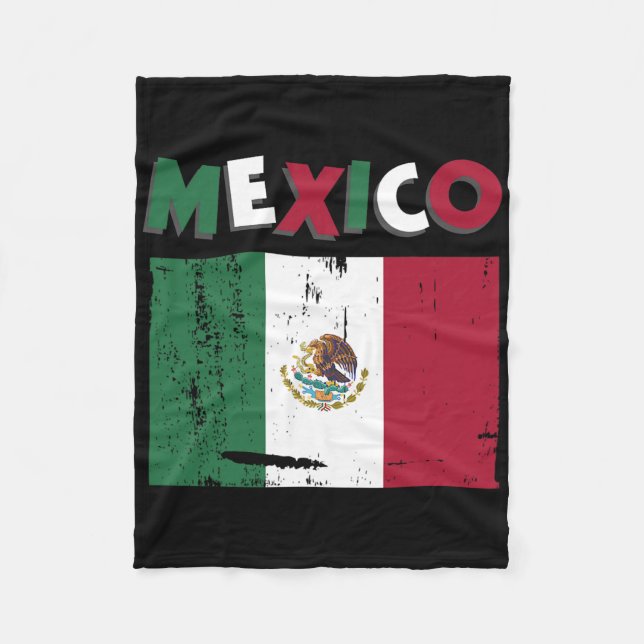 Couverture Polaire Chapeau de Jersey de fierté de drapeau mexicain vi (Devant)