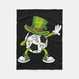Couverture Polaire Chapeau de lutin de dabbing de football Trèfle Gar