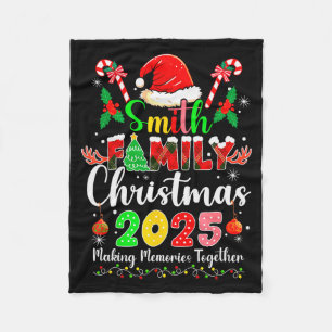 Couverture Polaire Chapeau de Noël de Santa correspondant pour la fam