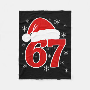 Couverture Polaire Chapeau de Noël de Santa Six Seven 6 7 67 Meme Gen