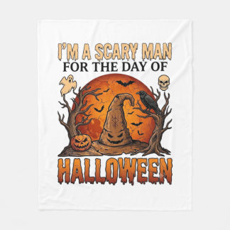 Couverture Polaire Chapeau de sorcière d'Halloween homme effrayant Lu