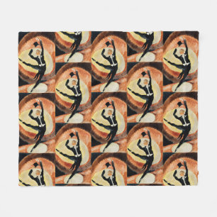 Couverture Polaire Chapeau haut-de-forme de danseur masculin Art déco