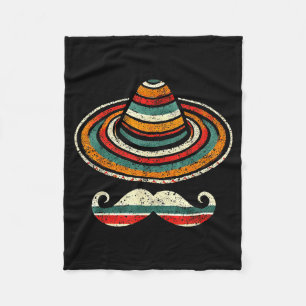 Couverture Polaire Chapeau serape cinq de mayo moustache fête hommes