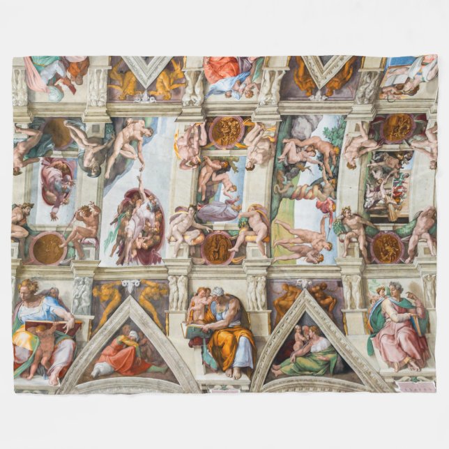 Couverture Polaire Chapelle Sixtine Michelangelo - Vatican, Rome, Ita (Devant (Horizontal))