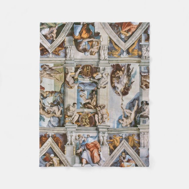 Couverture Polaire Chapelle Sixtine Plafond Michelangelo (Devant)