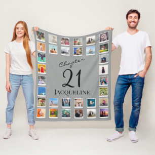 Couverture Polaire Chapitre 21 Gris Noir 21e anniversaire Photo