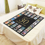 Couverture Polaire Chapitre 30 Black Gold 30th Birthday Photo<br><div class="desc">Alors qu'ils frappent le grand 3-0 leur donner ce cadeau d'anniversaire spécial "Chapitre 30". Quoi de mieux que de célébrer cette 30ème étape avec une couverture en toison chaude et douce. Ajoutez ces photos spéciales d'amis,  de famille et d'événements pour créer ce cadeau vraiment unique.</div>