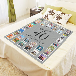 Couverture Polaire Chapitre 40 Gris Noir 40e anniversaire Photo