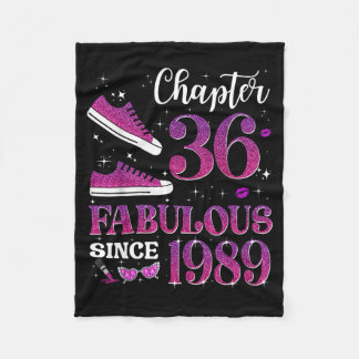 Couverture Polaire Chapter 36 Fabulous Since 1989 36th Birthday Girl 