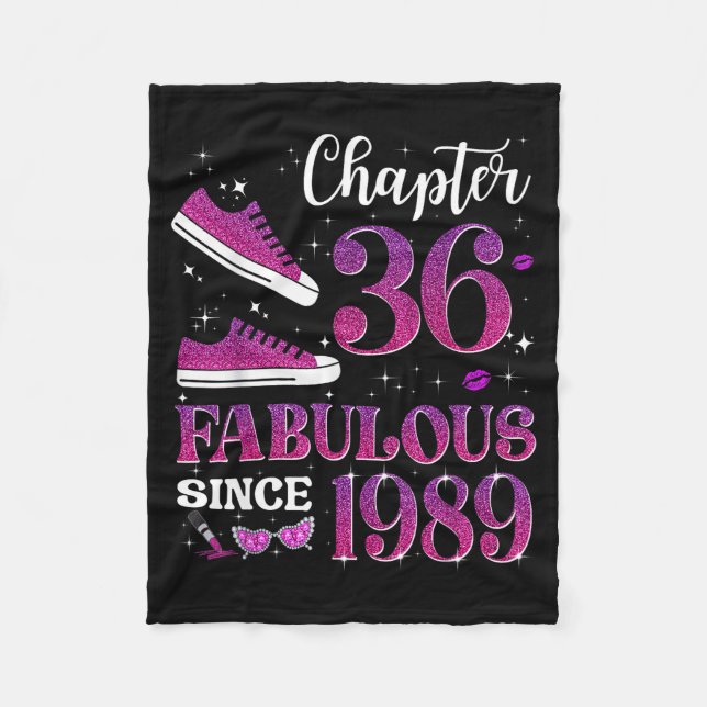 Couverture Polaire Chapter 36 Fabulous Since 1989 36th Birthday Girl  (Devant)