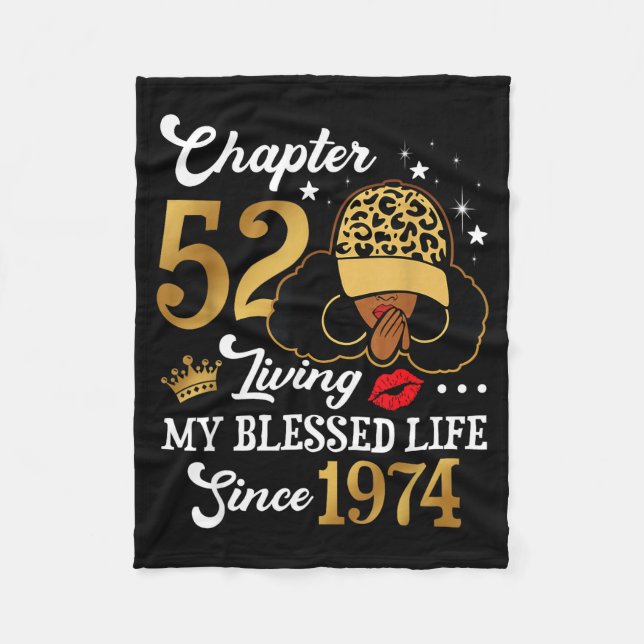 Couverture Polaire Chapter 52 Living My Blessed Life Since 1974 Afro  (Devant)