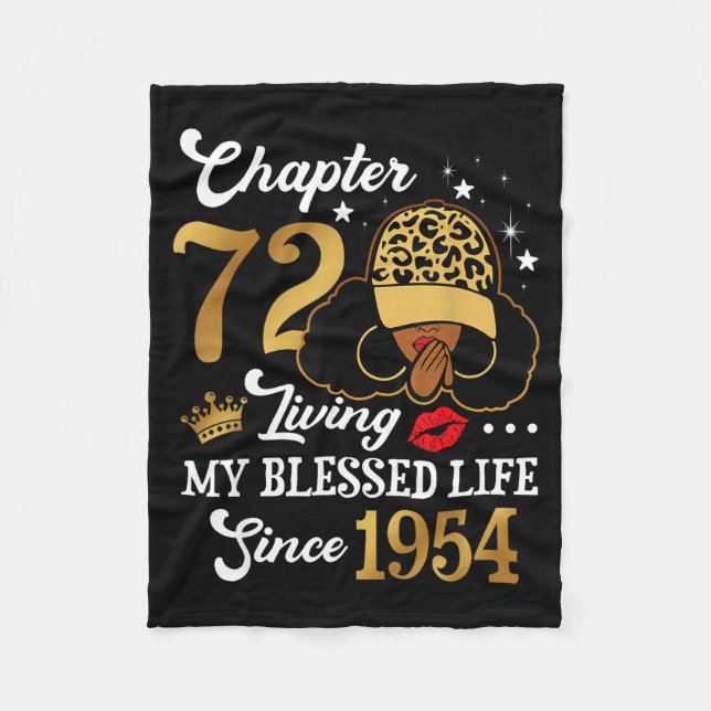 Couverture Polaire Chapter 72 Living My Blessed Life Since 1954 Afro  (Devant)