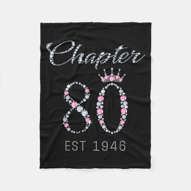 Couverture Polaire Chapter 80 Est 1946 80th Birthday Tee Gift For Wom (Devant)