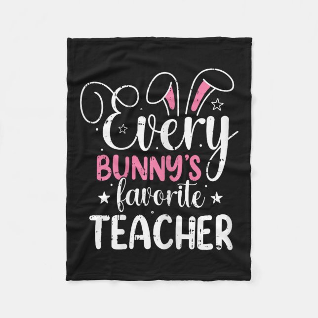Couverture Polaire Chaque Bunnys Professeur Favori Pâques Printemps D (Devant)