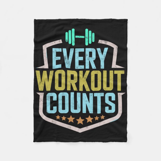 Couverture Polaire Chaque Exercice Compte Drôle Sayings Gym Sayings M (Devant)