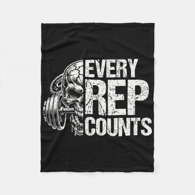 Couverture Polaire Chaque Rep Compte Weightlifter Bodybuilding Bodybu (Devant)