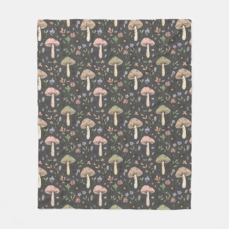 Couverture Polaire Charcoal Gray Fungi Cozy Neutral Housewarming Gift