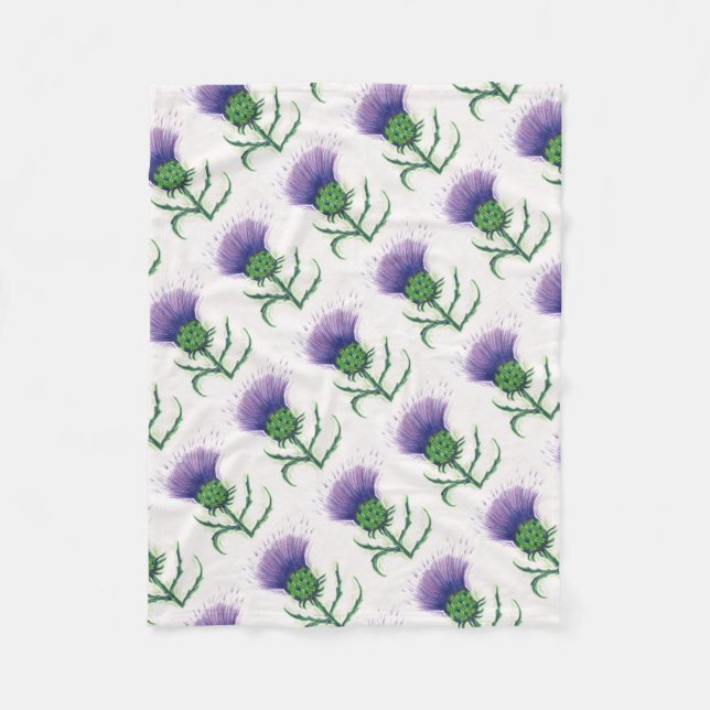 Couverture Polaire Chardon avec une torsion de tartan (Devant)