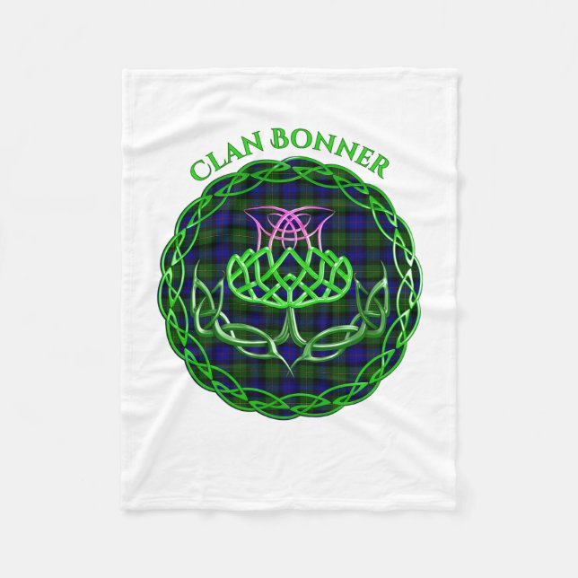 Couverture Polaire Chardon celtique Bonner Scottish Tartan (Devant)