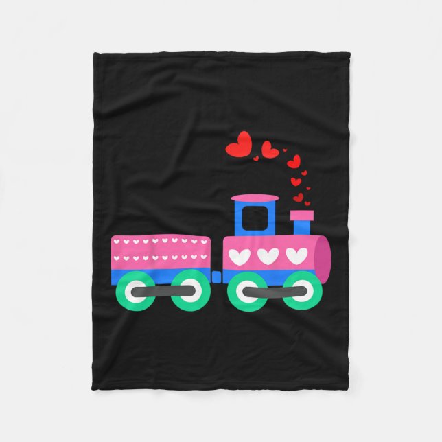 Couverture Polaire Charges D'Amour Train Saint-Valentin - Train Opéra (Devant)
