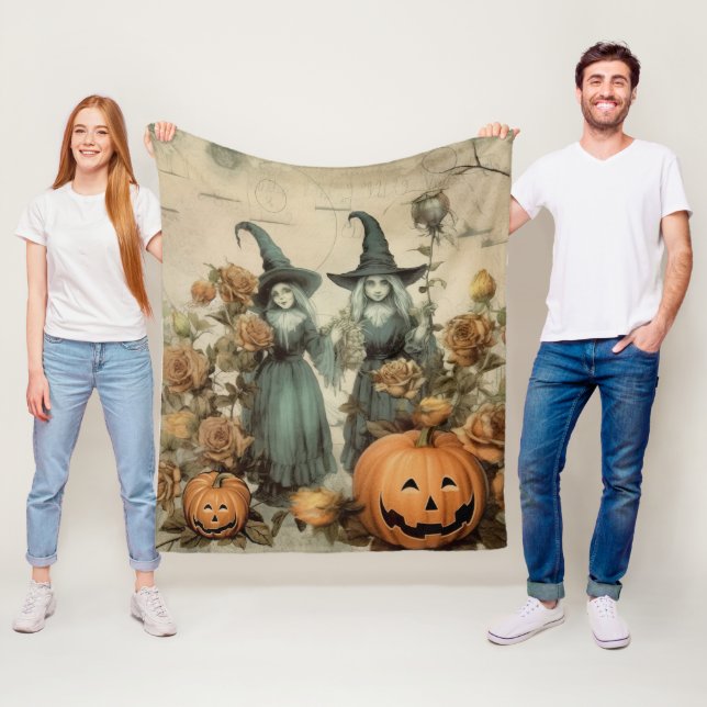 Couverture Polaire Chariot Halloween vintage (6) (En situation)
