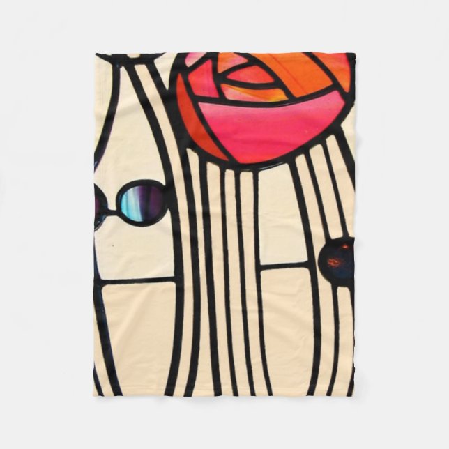 Couverture Polaire Charles Rennie Mackintosh Vitrail (Devant)