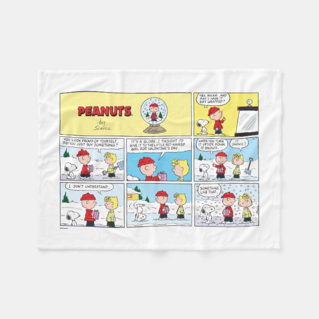 Couverture Polaire Charlie Brown | Boule à neige (Devant (Horizontal))