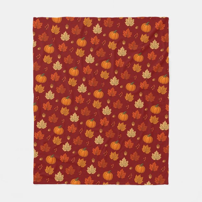 Couverture Polaire Charmant automne cosy  (Devant)