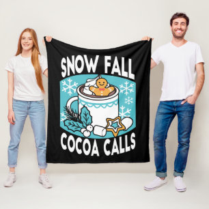 Couverture Polaire Charme d'hiver et cacao chaud - Appels de cacao d'