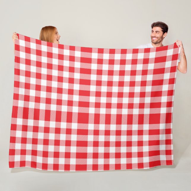 Couverture Polaire Charming Red En vichy Check Motif (En situation)