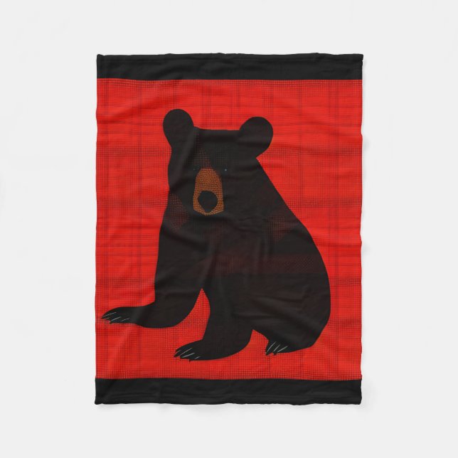 Couverture Polaire Charming Story Book Black Bear Cub (Devant)
