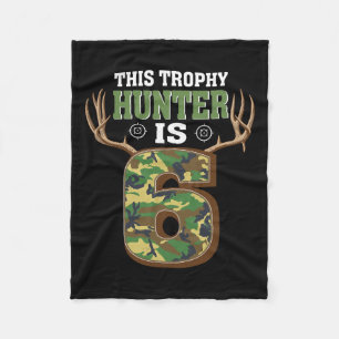 Couverture Polaire Chasse 6 ans 6e fête d'anniversaire Chasseur de ce