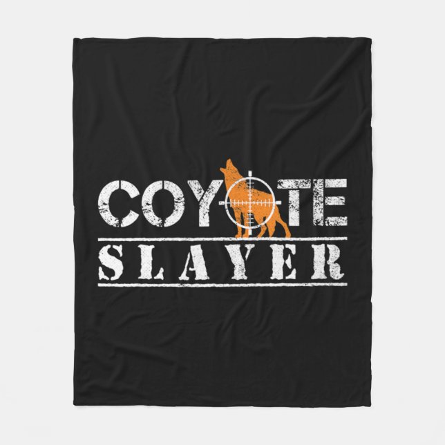 Couverture Polaire Chasse amusante Coyote Slayer cadeau pour Coyote H (Devant)