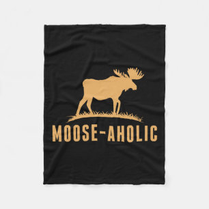 Couverture Polaire Chasse amusante Graphique Moose-aholic Femmes Homm