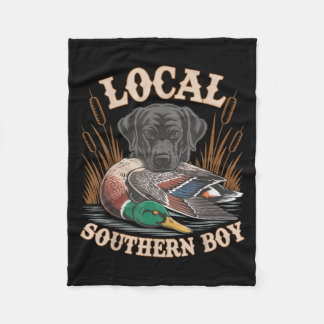 Couverture Polaire Chasse au canard pour garçon du sud local Black La
