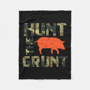 Couverture Polaire Chasse Camo La Grunt Hog Chasse Vintage Sauvage Bo