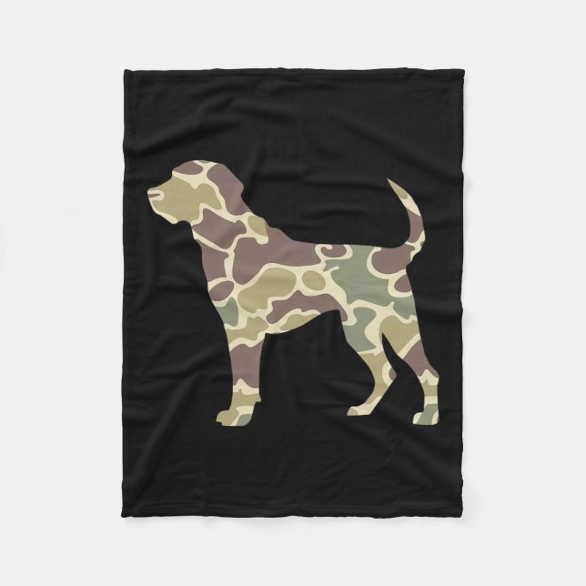 Couverture Polaire Chasse Camo Old School Chien (Devant)