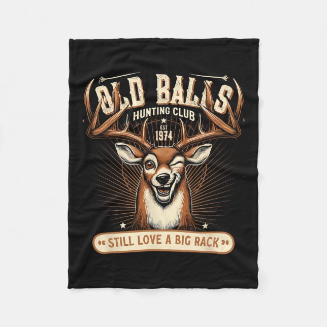 Couverture Polaire Chasse Drôle De Cerfs Pun D'Anniversaire Pour Homm (Devant)