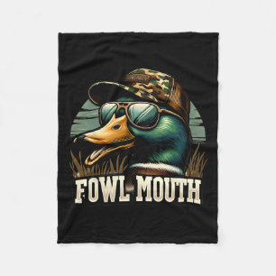 Couverture Polaire Chasseur de canard drôle Chemise Fowl Bouche Chass