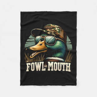 Couverture Polaire Chasseur de canard drôle Chemise Fowl Bouche Chass