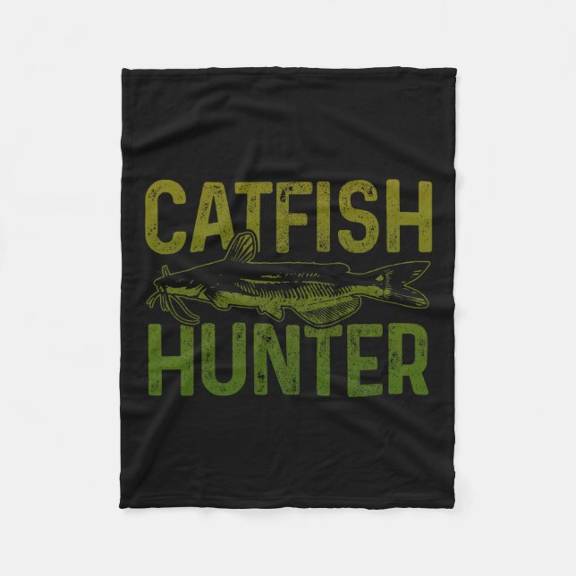 Couverture Polaire Chasseur de poisson catfish Pêche Cadeau (Devant)