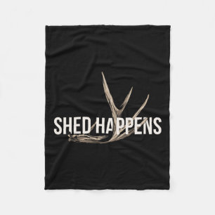 Couverture Polaire Chasseur de wapitis Shed Happens Drôle Chasse de c