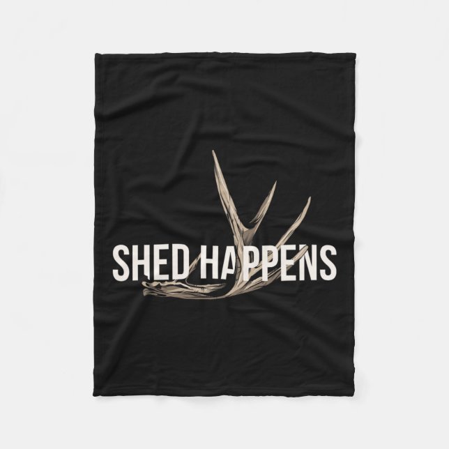 Couverture Polaire Chasseur de wapitis Shed Happens Drôle Chasse de c (Devant)