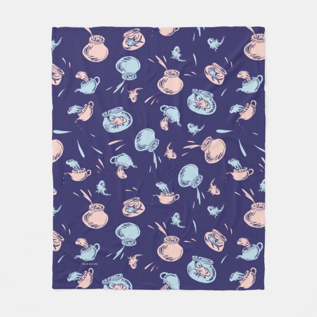 Couverture Polaire Chat Dans Le Casquette | Le Motif du poisson (Devant)