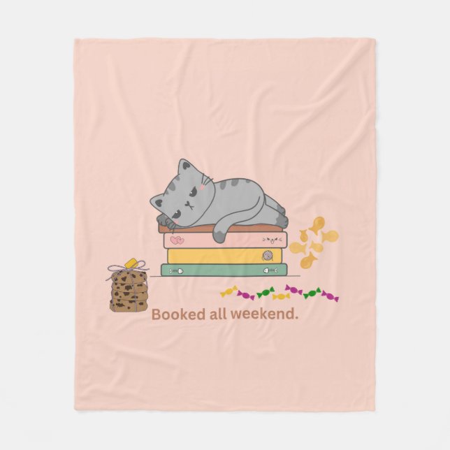 Couverture Polaire Chat de livre (Devant)
