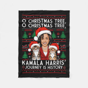 Couverture Polaire Chat de Noël Dames pour Kamala Père Noël Orament P